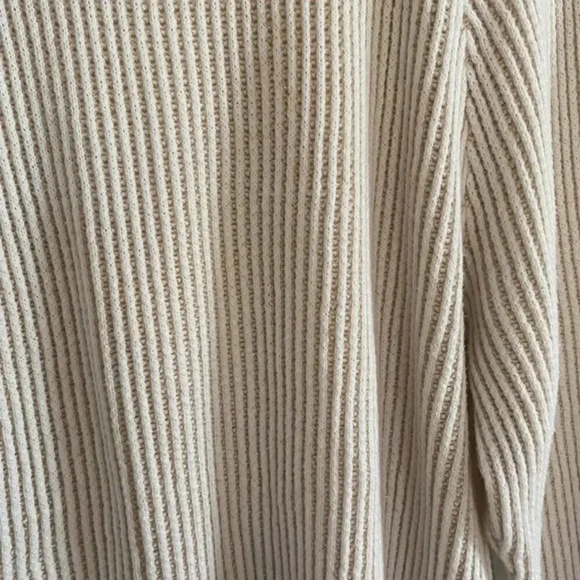 Splendid Cream and Metallic Gold Knit Sweater - Picture 4 of 12